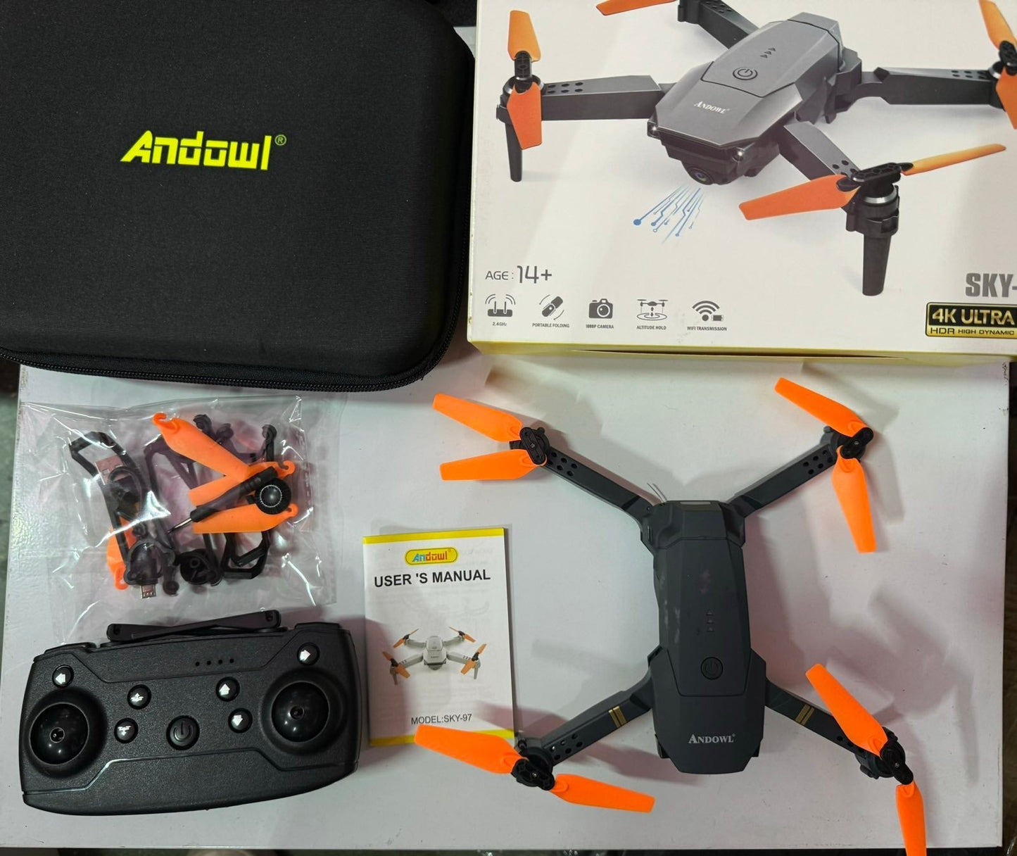 Dron Andowl SKY-97 – 4K HD kamera, sklopivi model sa daljinskim upravljačem