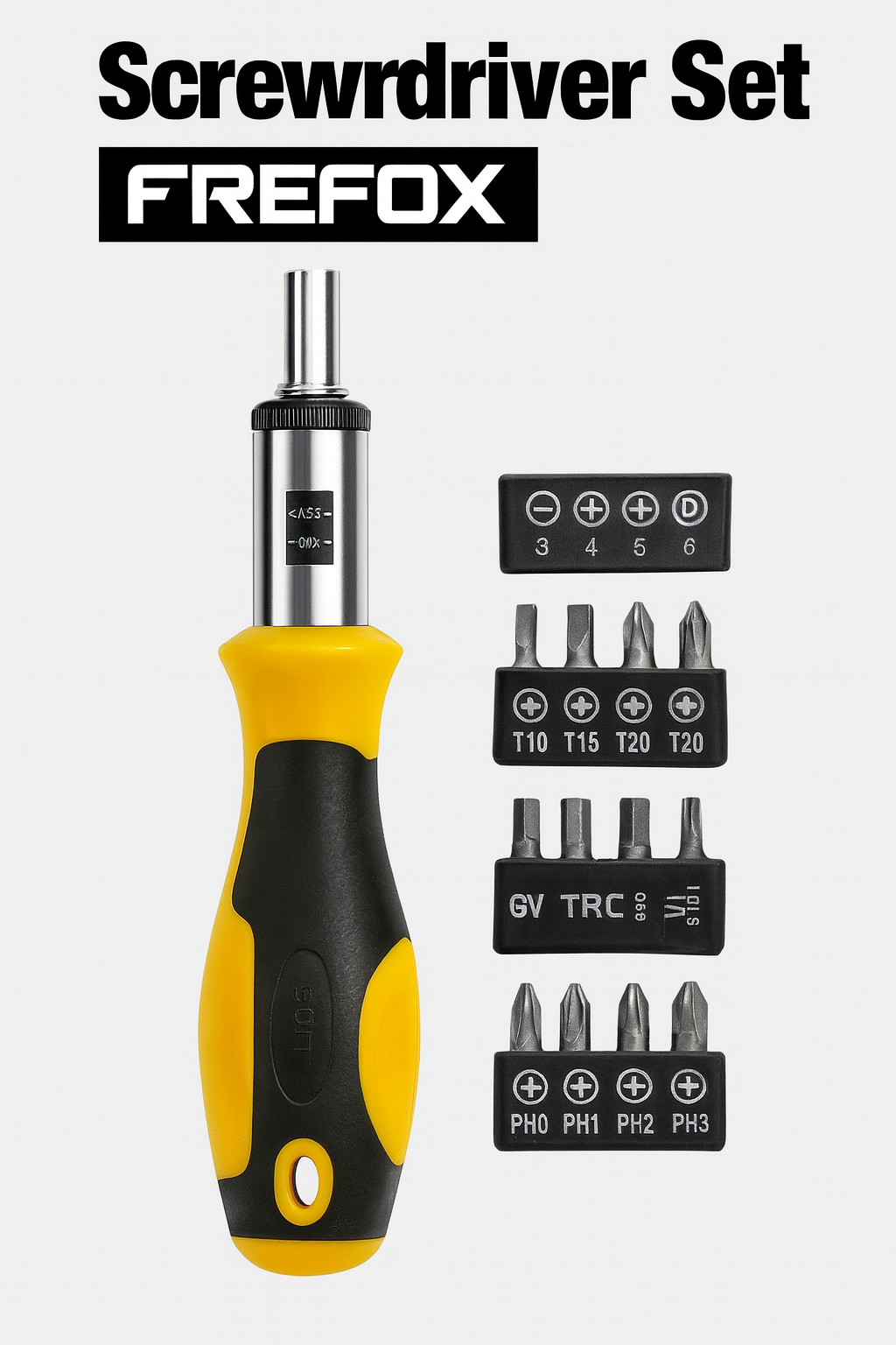 FREFOX set odvijača sa nastavcima – 13 delova