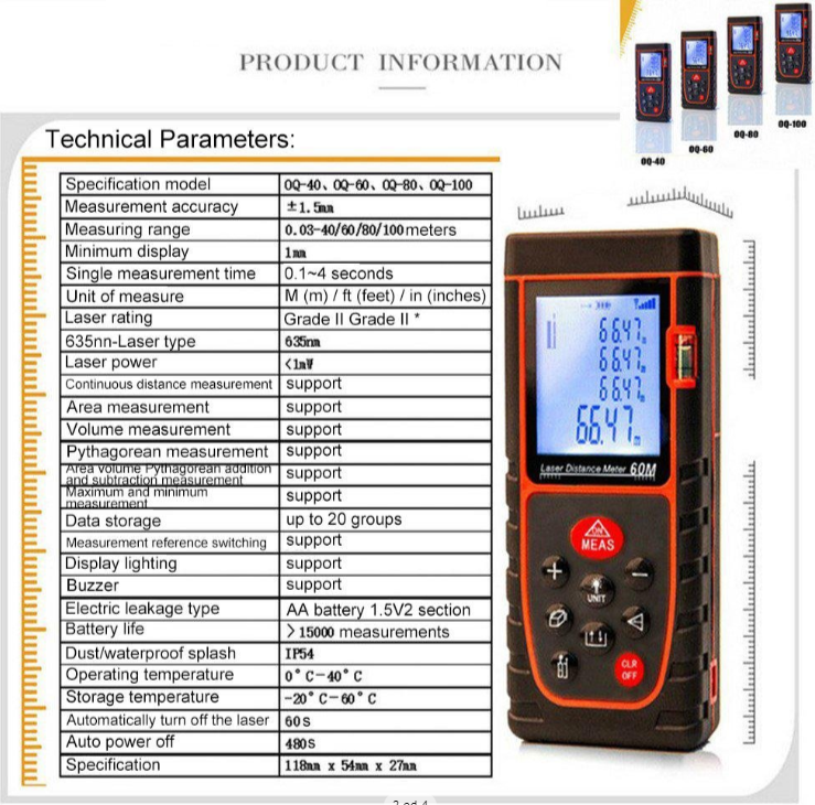 Laserski metar OQ-40/40S