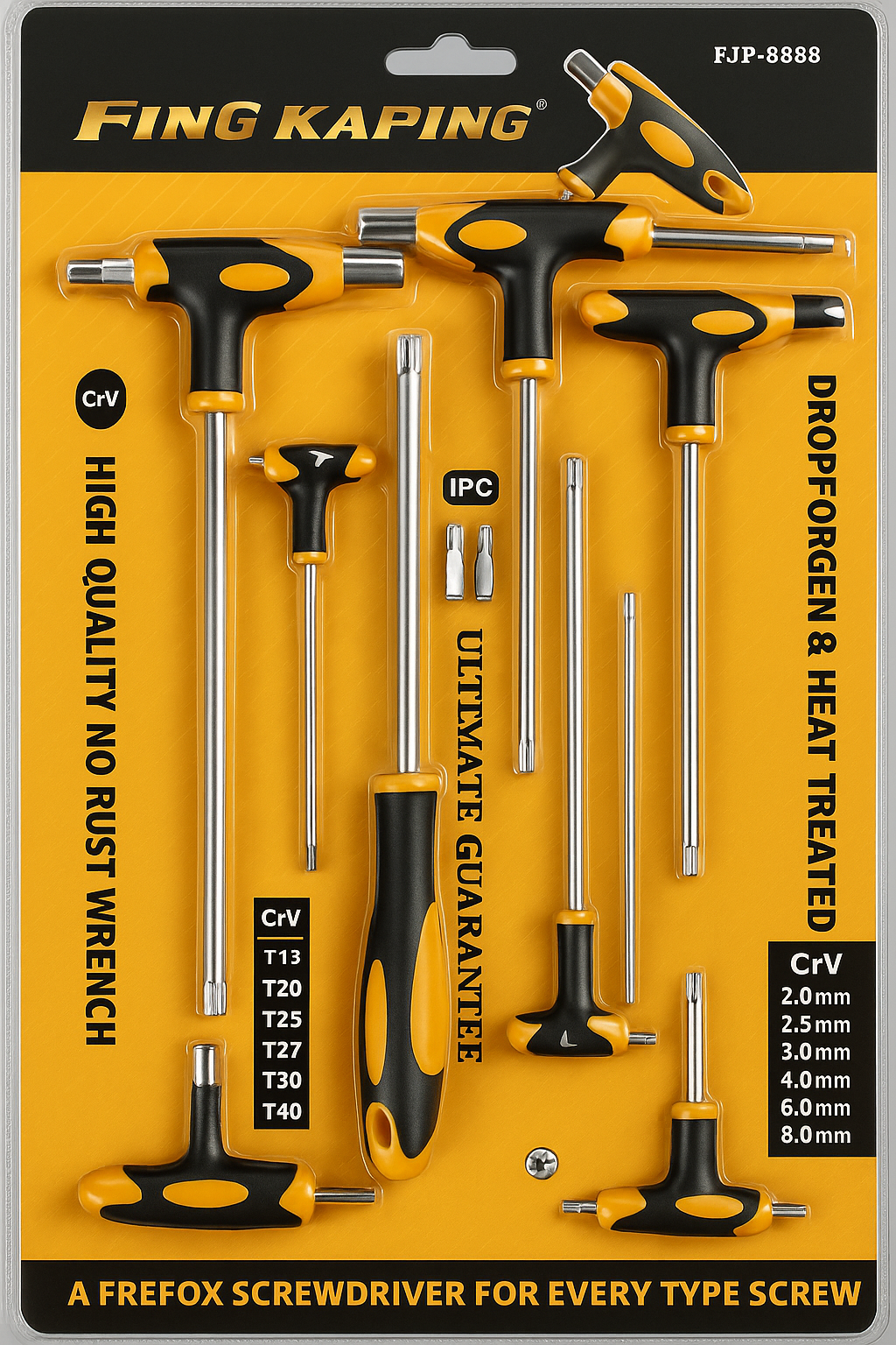 FING KAPING Set T-ključeva 8-delni (Cr-V čelik)