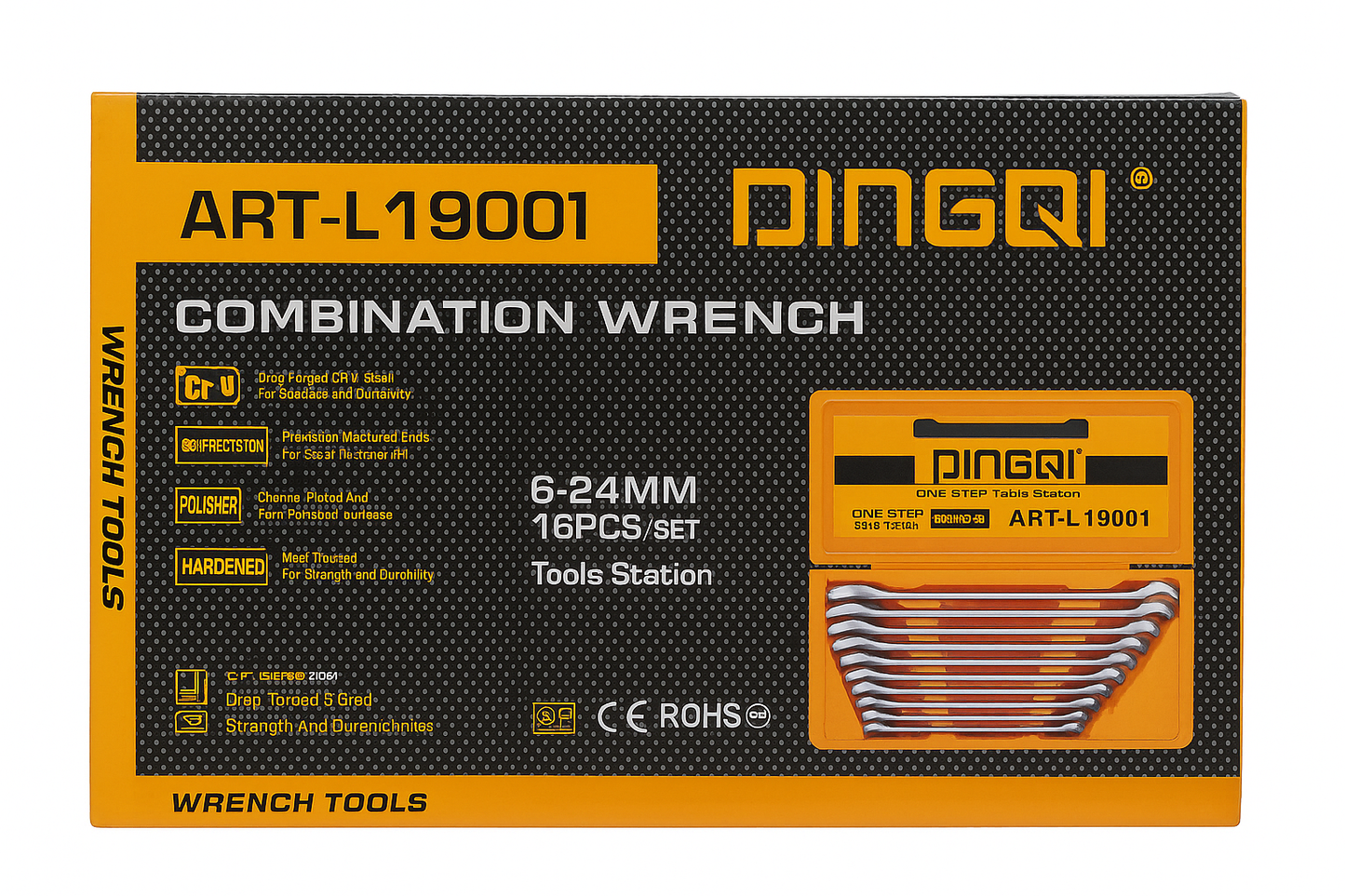 DINGQI Set kombinovanih ključeva 6–24 mm (16 komada) – ART-L19001