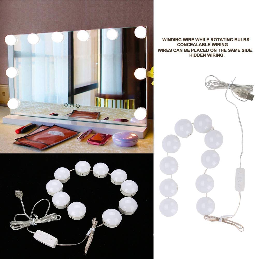 LED Svetla za Ogledalo – 10 sijalica, 3 moda osvetljenja (toplo, neutralno, hladno)