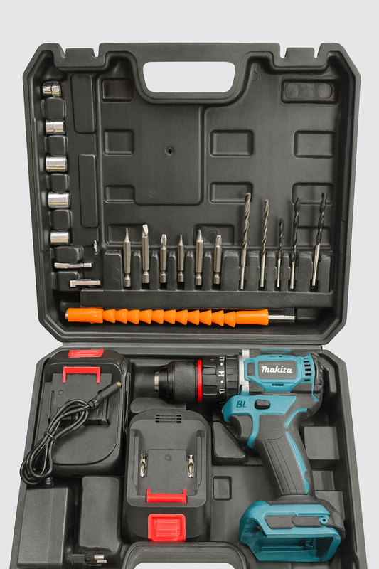 HOBI Makita Brushless 68V – Akumulatorska bušilica/odvijač sa koferom i bogatim setom dodataka