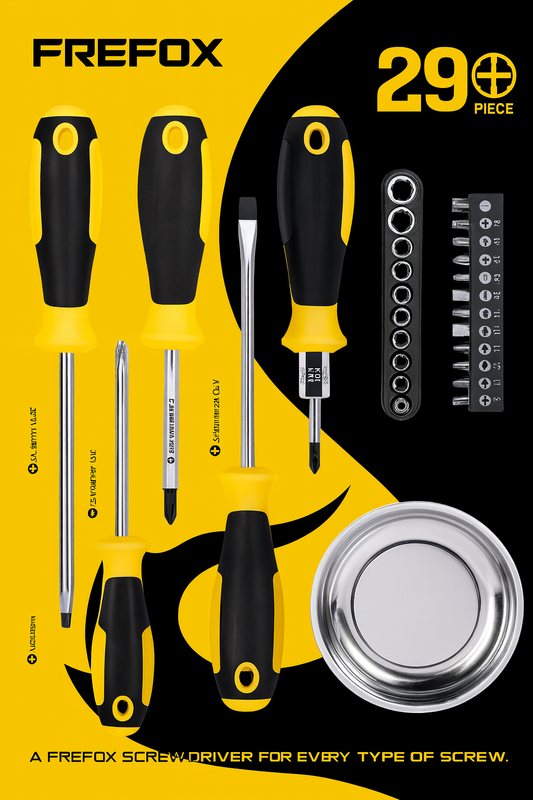 FREFOX 29-delni set odvijača sa magnetnom posudom