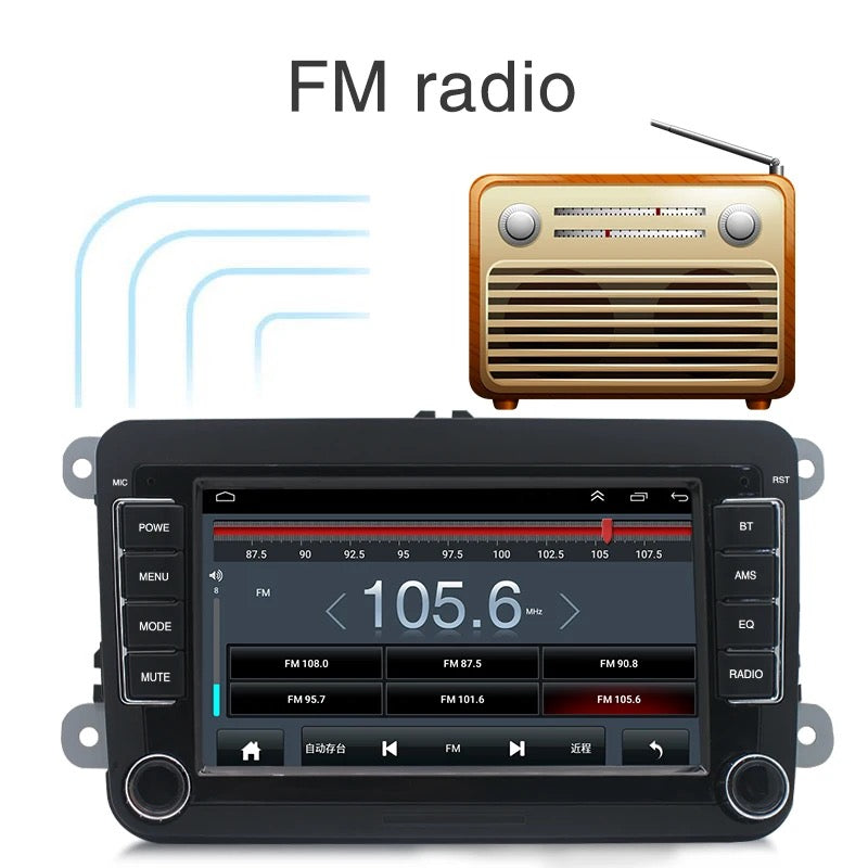 Multimedijalni Android Auto Radio 2DIN – GPS, WiFi, Bluetooth, MirrorLink, USB, Kamera